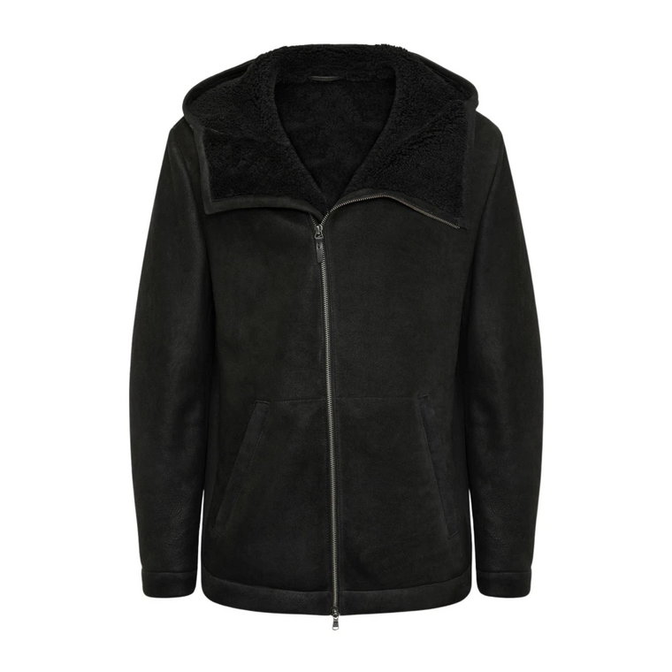 Rowan - Black Shearling Jacket Vespucci by VSP