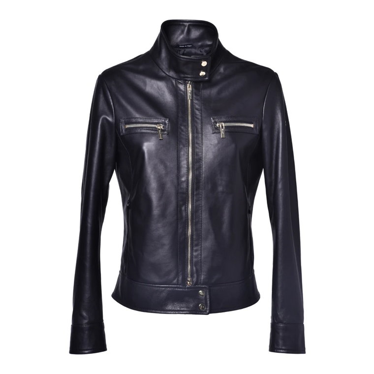 Jacket in black nappa leather Baldinini