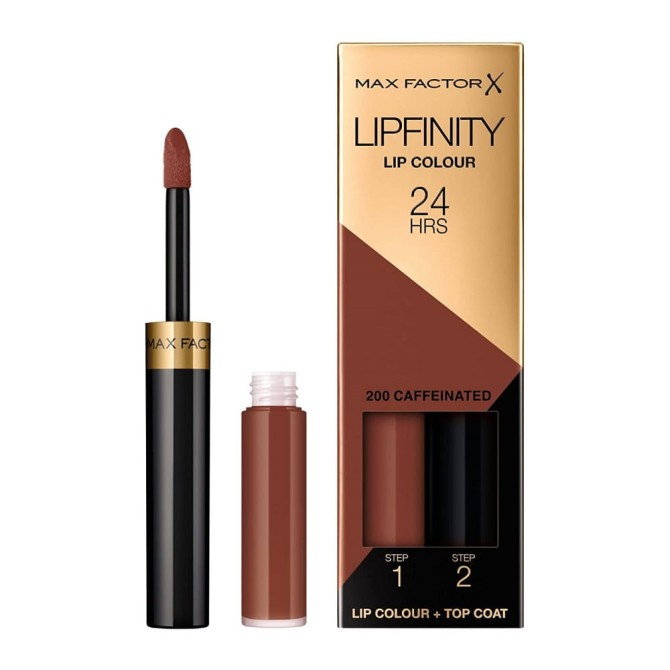 Max Factor Lipfinity Lip Colour dwufazowa pomadka w płynie o długotrwałym efekcie 200 Caffeinated