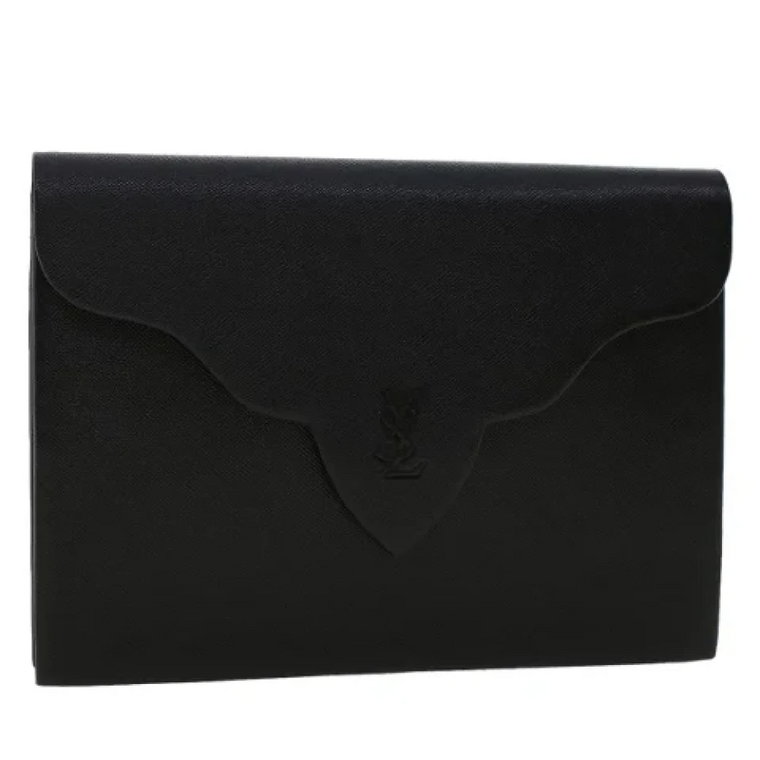 Pre-owned Leather clutches Saint Laurent Vintage