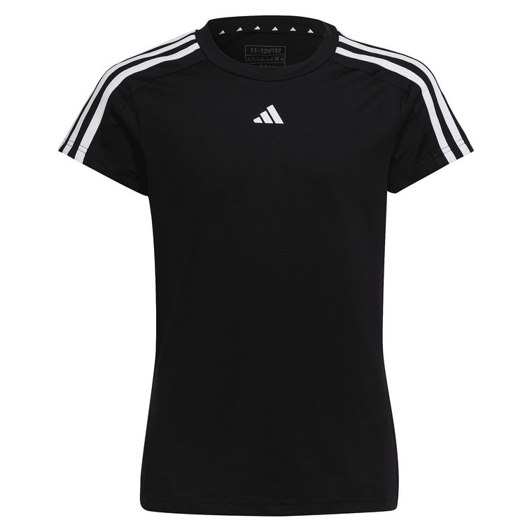 Koszulka treningowa dla dziewcząt adidas Train Essentials Aeroready 3-Stripes Slim-Fit HR5772