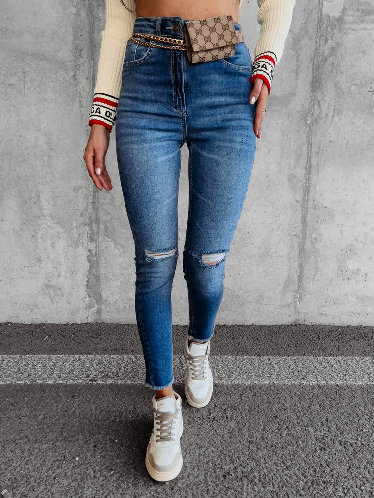 Spodnie jeansowe damskie OLAVOGA BUENA 2023 niebieskie