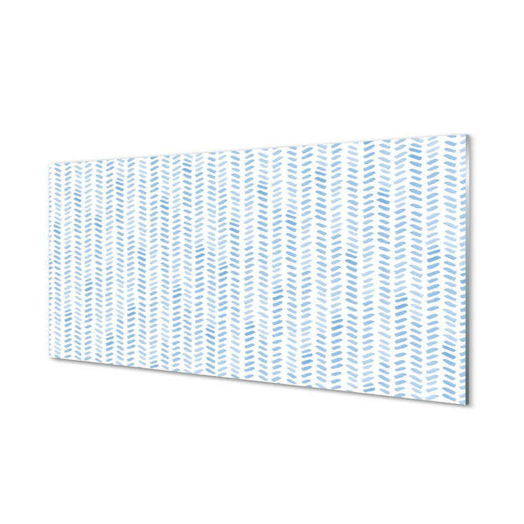 Płyta szklana Niebieskie paski jodełka 120x60 cm