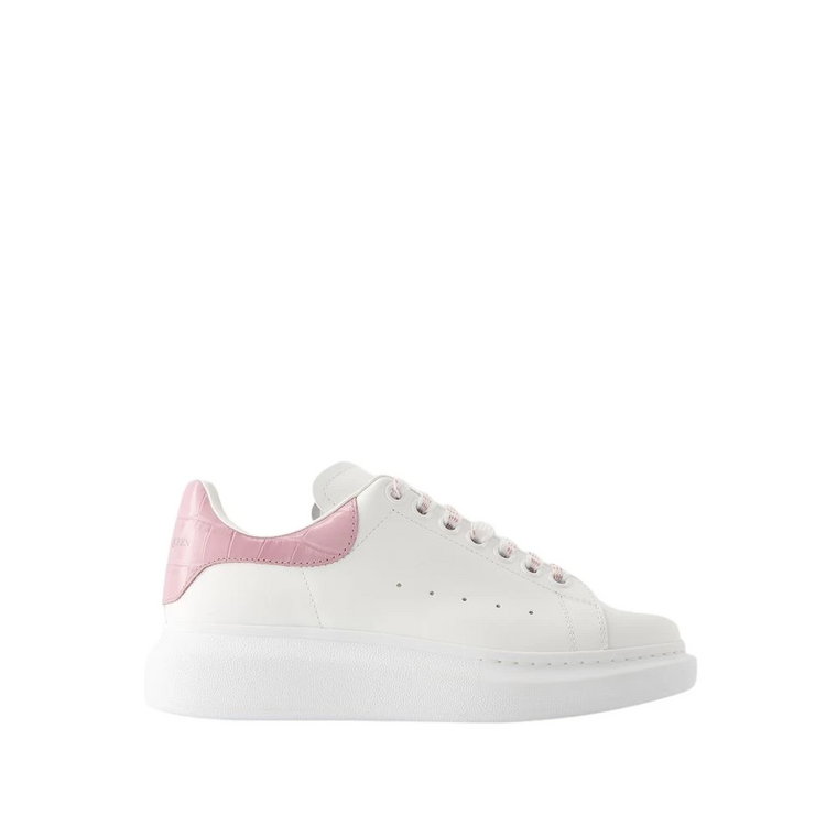 Czarne/Białe Skórzane Oversized Sneakers Alexander McQueen