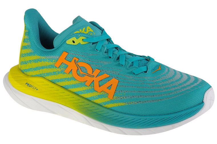 Hoka W Mach 5 1127894-CEPR, Damskie, Niebieskie, buty do biegania, tkanina, rozmiar: 38