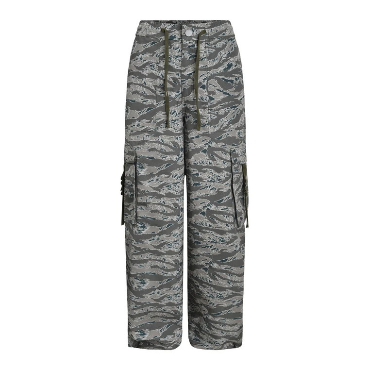 Army Green Spodnie o szerokich nogawkach S233220 Sofie Schnoor