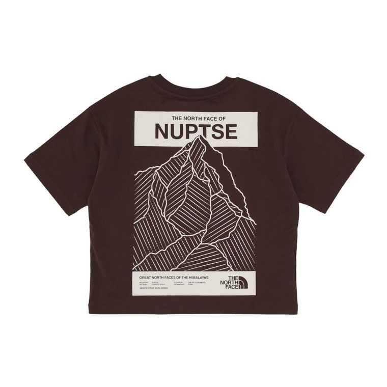 Nuptse Face Tee Coal Brown The North Face