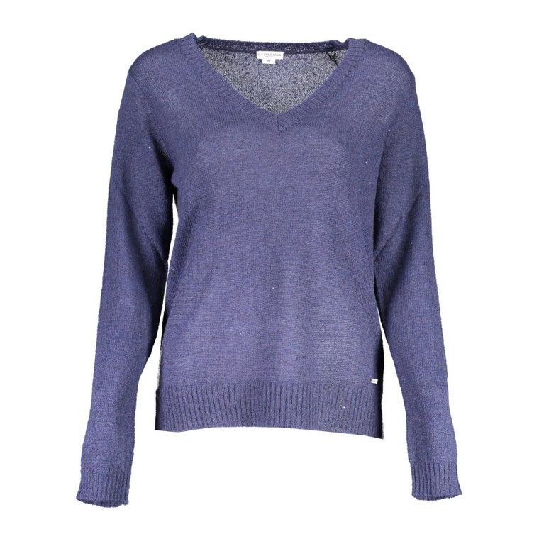 Niebieski sweter z długim rękawem dla kobiet U.s. Polo Assn.