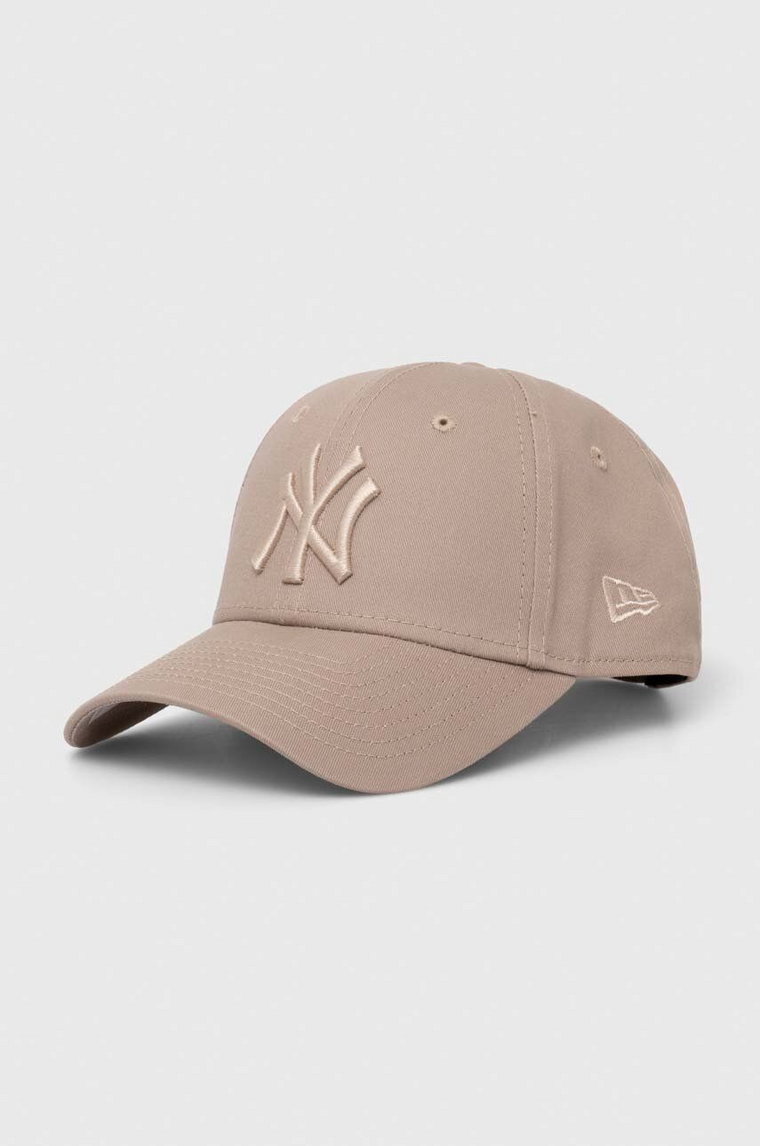 New Era czapka z daszkiem kolor beżowy z aplikacją NEW YORK YANKEES