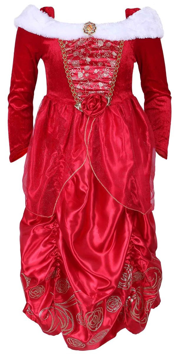 Czerwona sukienka księżniczki Belli DISNEY 5-6 lat 116 cm
