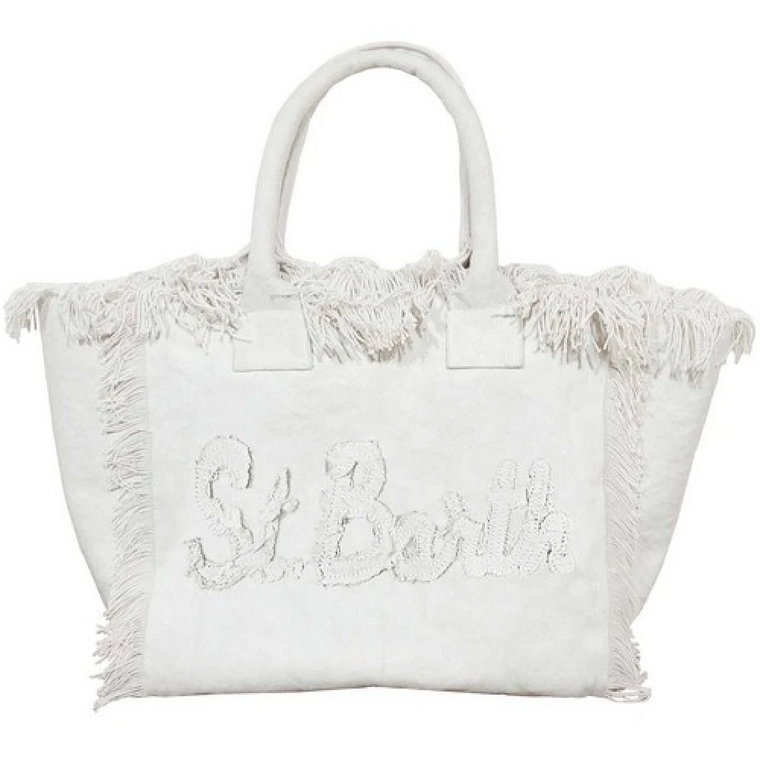 Białe torby na stylowe ubrania MC2 Saint Barth