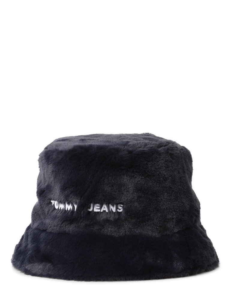 Tommy Jeans - Damski bucket hat z dwustronnym wzorem, niebieski|czerwony