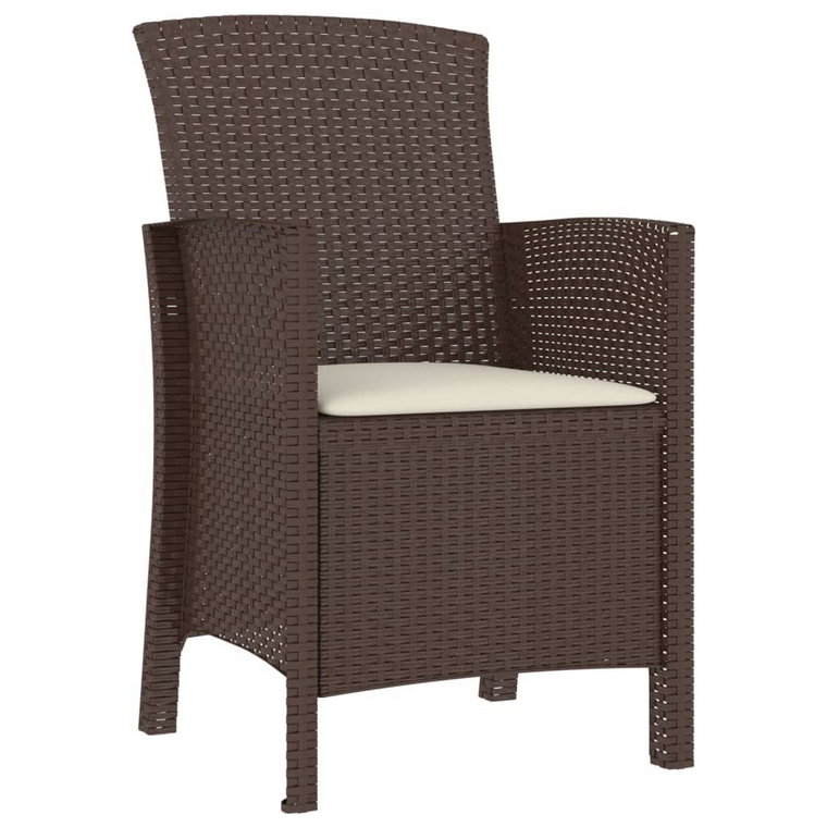 Krzesło ogrodowe z poduszką, brązowe, 60x58x90 cm / AAALOE