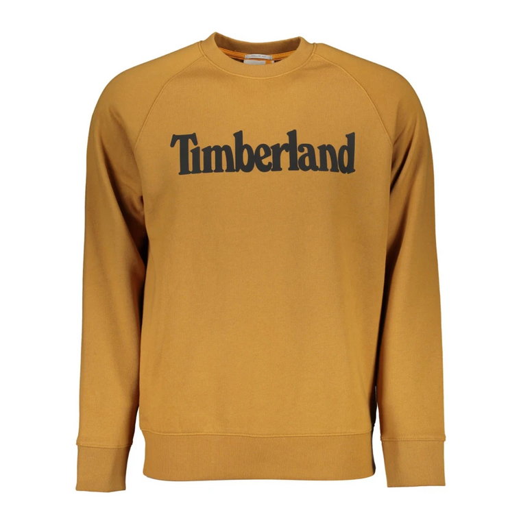 Brązowy Sweter z Bawełny, Długi Rękaw, Organiczny Timberland