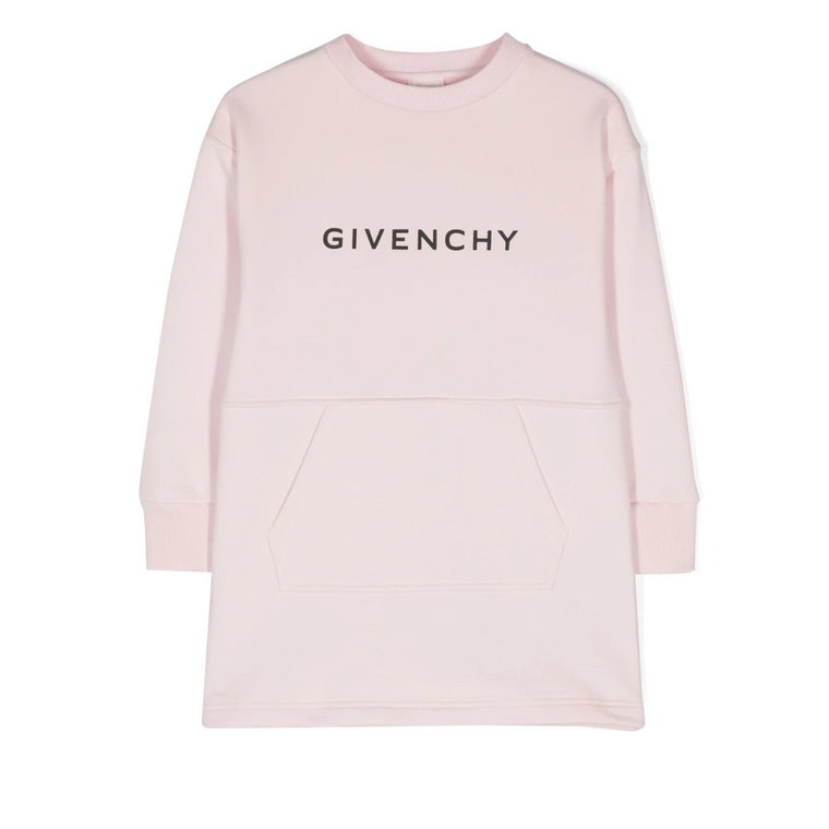 Dziecięca Różowa Sukienka Panelowy Design Givenchy