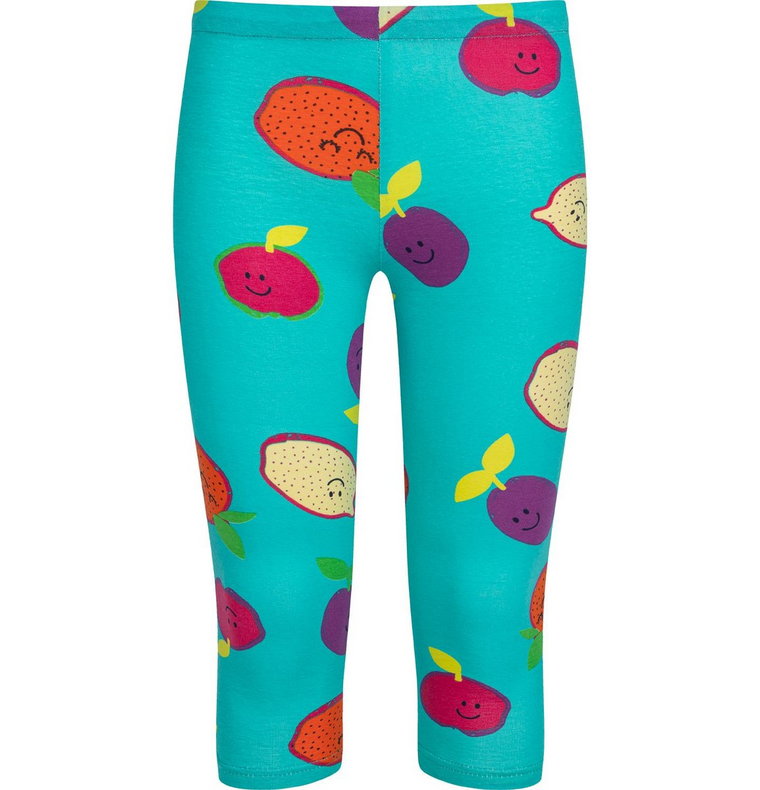 Legginsy dziewczęce leginsy 3/4 dziecięce bawełniane 128 owocowy print Endo