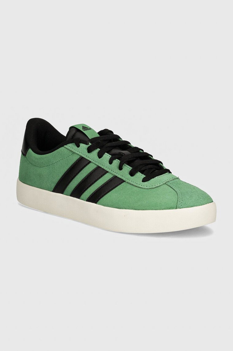 adidas sneakersy zamszowe Vl Court kolor zielony IF4459