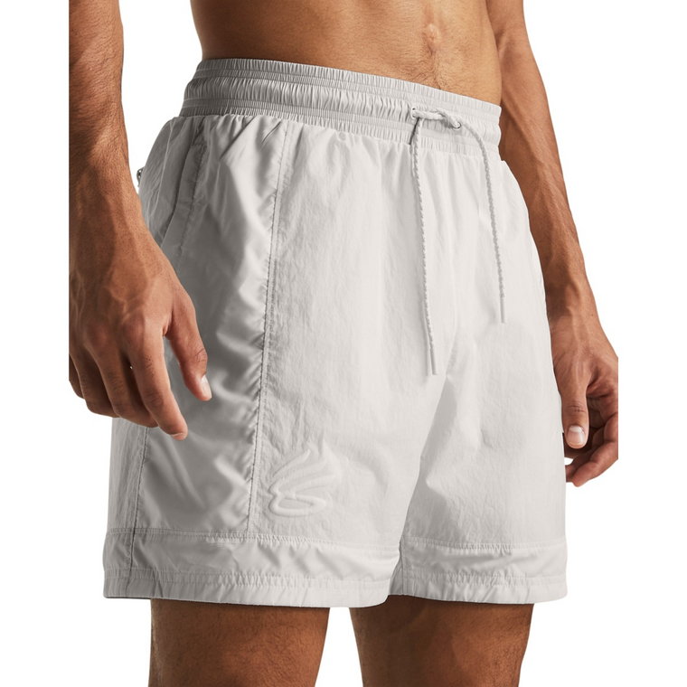 Męskie spodenki do koszykówki Under Armour Curry Woven Short - białe