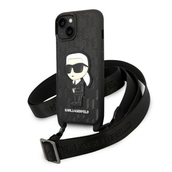Karl Lagerfeld KLHCP14MSTKMK iPhone 14 Plus 6,7" czarny/black hardcase Monogram Ikonik Patch