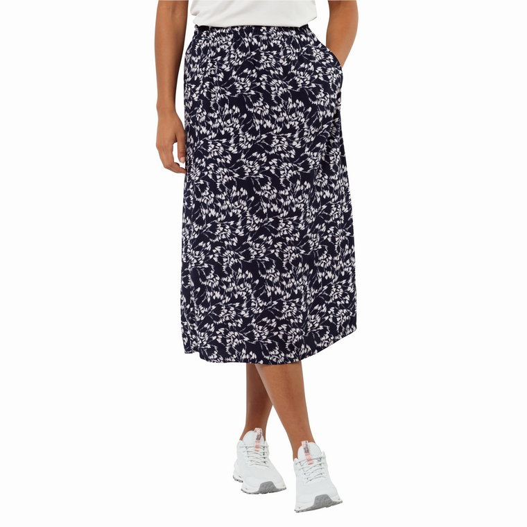 Damska spódnica Jack Wolfskin SOMMERWIESE SKIRT LEAVES night blue - XS