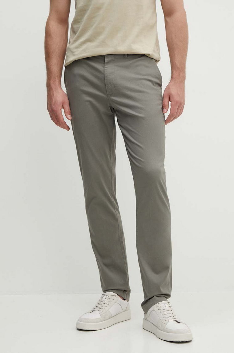 Tommy Hilfiger spodnie męskie kolor szary w fasonie chinos MW0MW35637