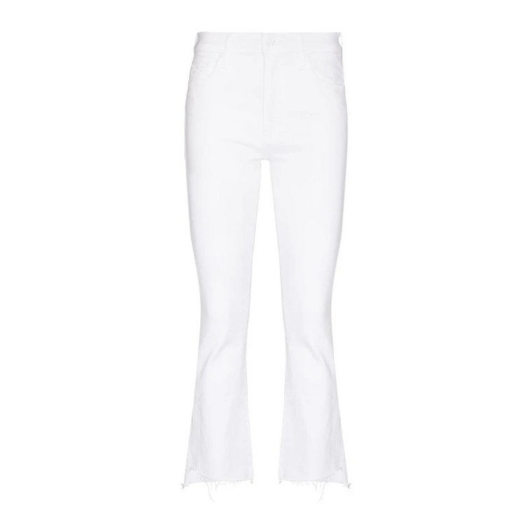 Białe Insider Crop Jeans Mother