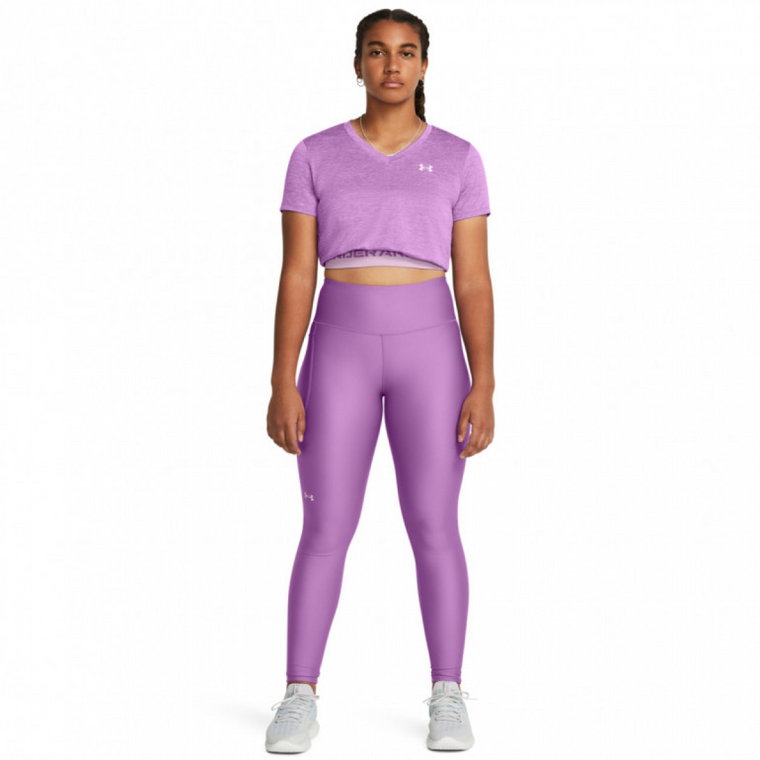 Damskie legginsy treningowe Under Armour Tech HiRise Legging - fioletowe