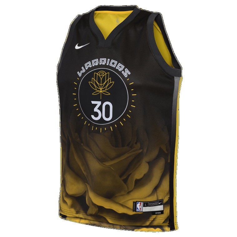 Koszulka dla dużych dzieci Nike Dri-FIT NBA Swingman Stephen Curry Golden State Warriors City Edition - Czerń