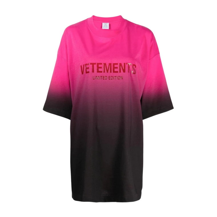 Fuchsia Crewneck T-Shirt dla Mężczyzn Vetements