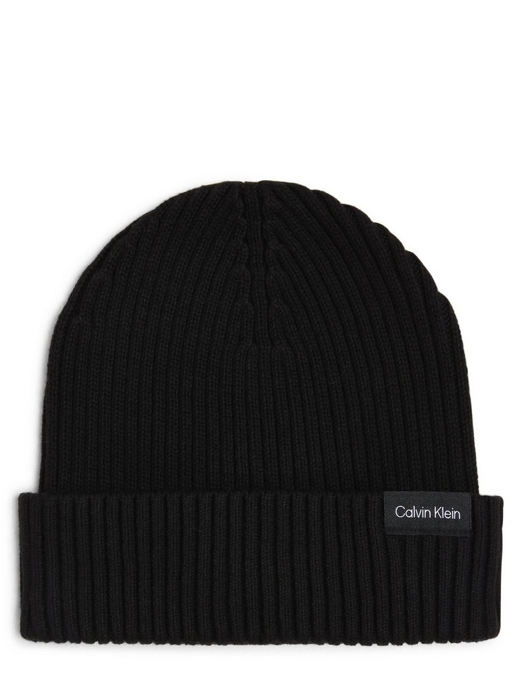 Calvin Klein - Czapka męska z dodatkiem kaszmiru, czarny
