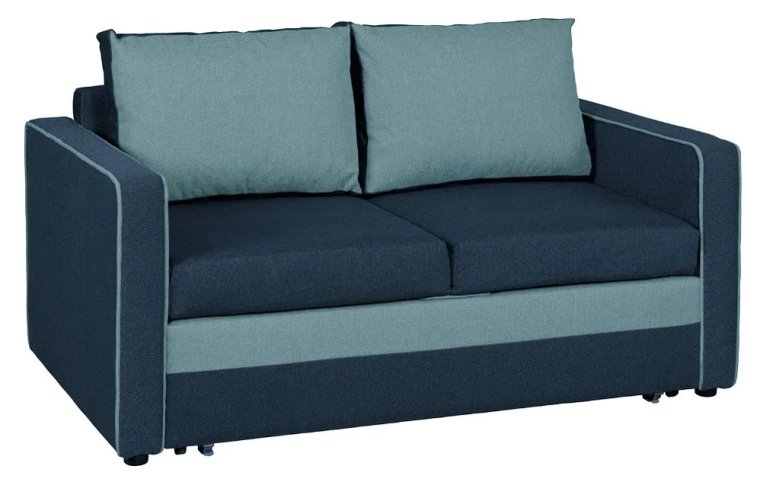 Granatowo-niebieska sofa z pojemnikiem - Ridon