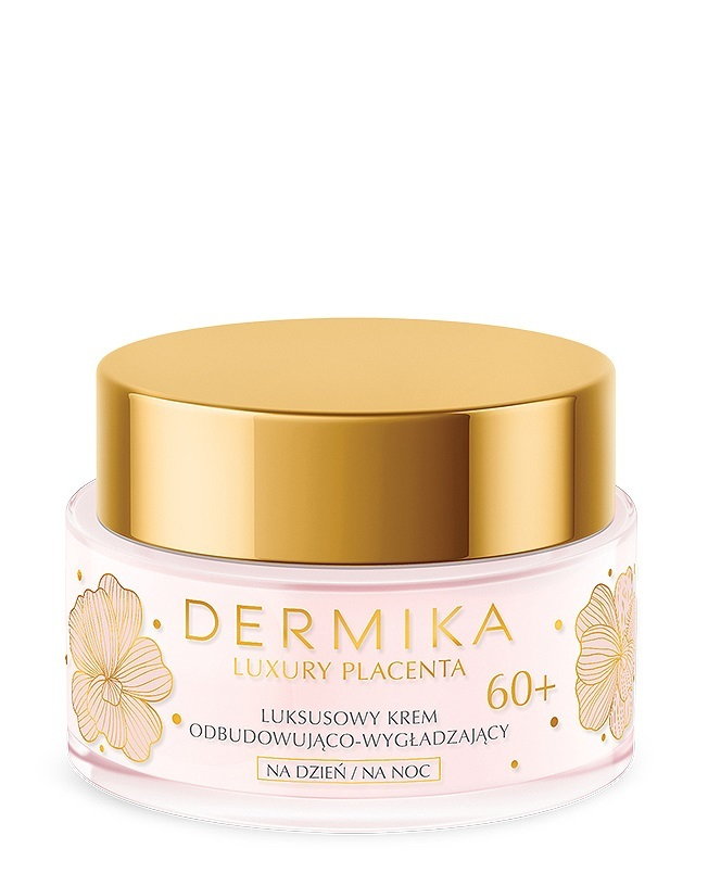 Dermika Luxury Placenta 60+ - krem odbudowująco-wygładzający na dzień i na noc 50 ml