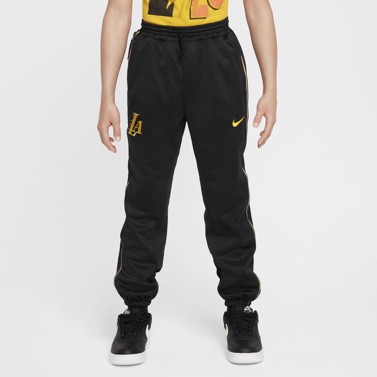 Spodnie dla dużych dzieci Nike Dri-FIT NBA Los Angeles Lakers Showtime City Edition - Czerń