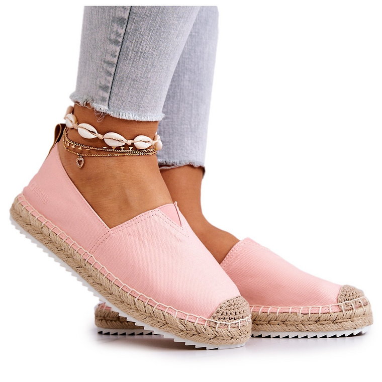 Espadryle Na Plecionej Podeszwie Big Star HH274496 Różowe