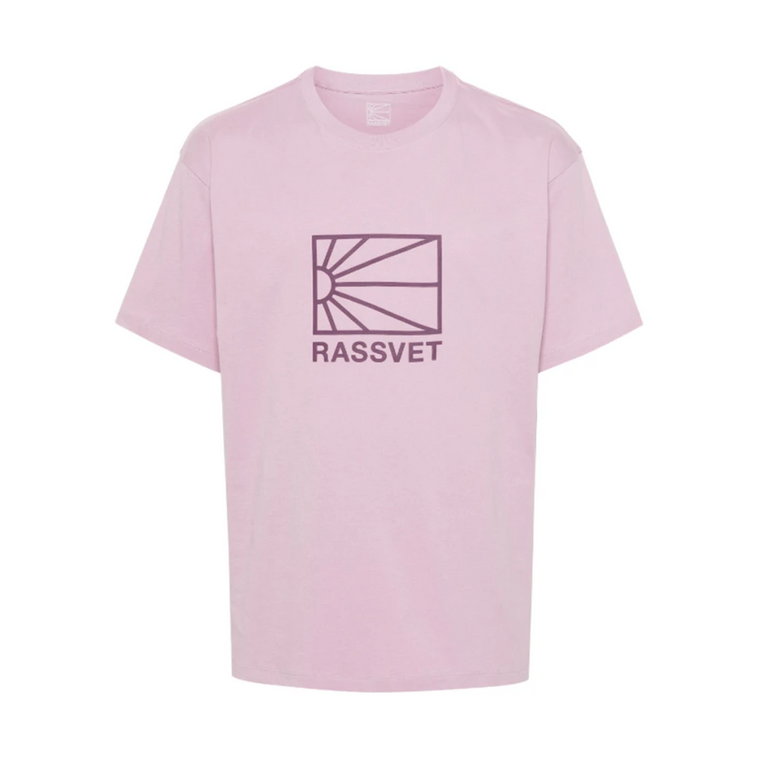 T-shirt z dużym logo w jasnoróżowym Rassvet