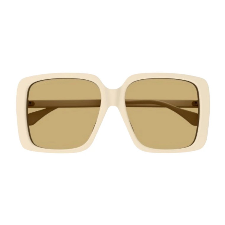 Oversize Ivory Brown Okulary przeciwsłoneczne Gucci