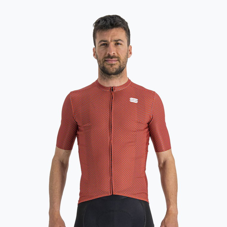 Koszulka rowerowa męska Sportful Checkmate chili red/mauve