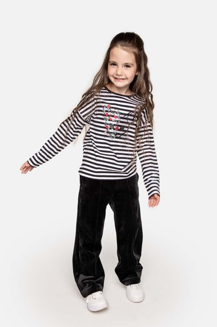 Coccodrillo spodnie dresowe dziecięce kolor czarny gładkie