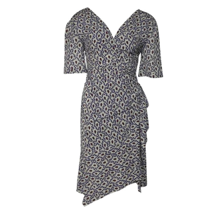 Wielokolorowa jedwabna sukienka z efektem oplotu Isabel Marant Pre-owned