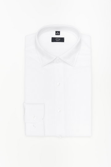 Biała bawełniana koszula Recman Formento 301M L slim fit