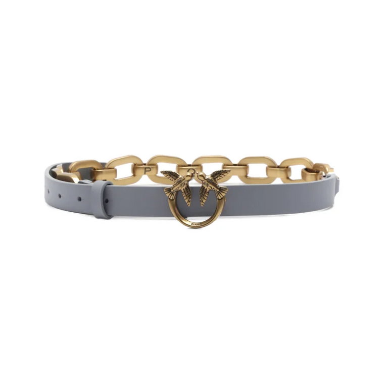 Pinko Skórzany pasek LOVE DAY MACRO CHAIN H2 BELT V