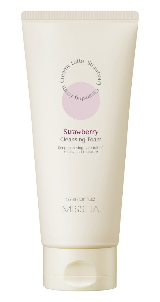 Missha Creamy Latte Pianka do mycia twarzy, Strawberry