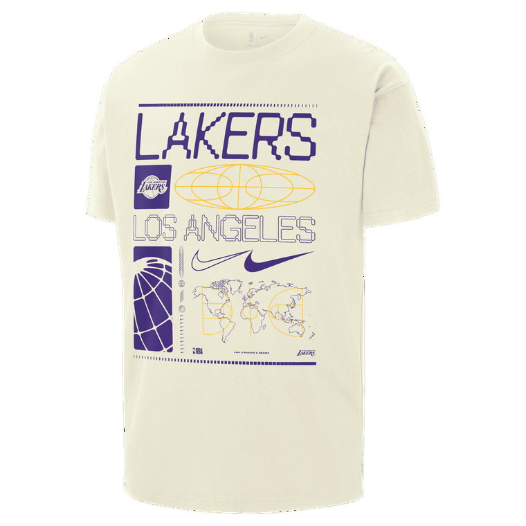 T-shirt męski Nike NBA Max90 Los Angeles Lakers - Biel