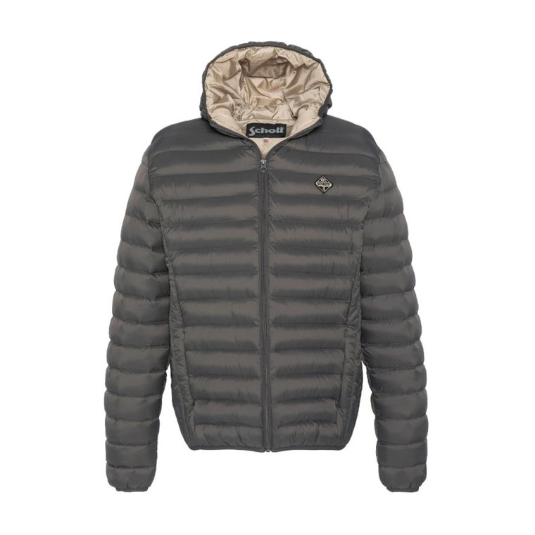 Verado Hooded Light Down Jacket Schott NYC