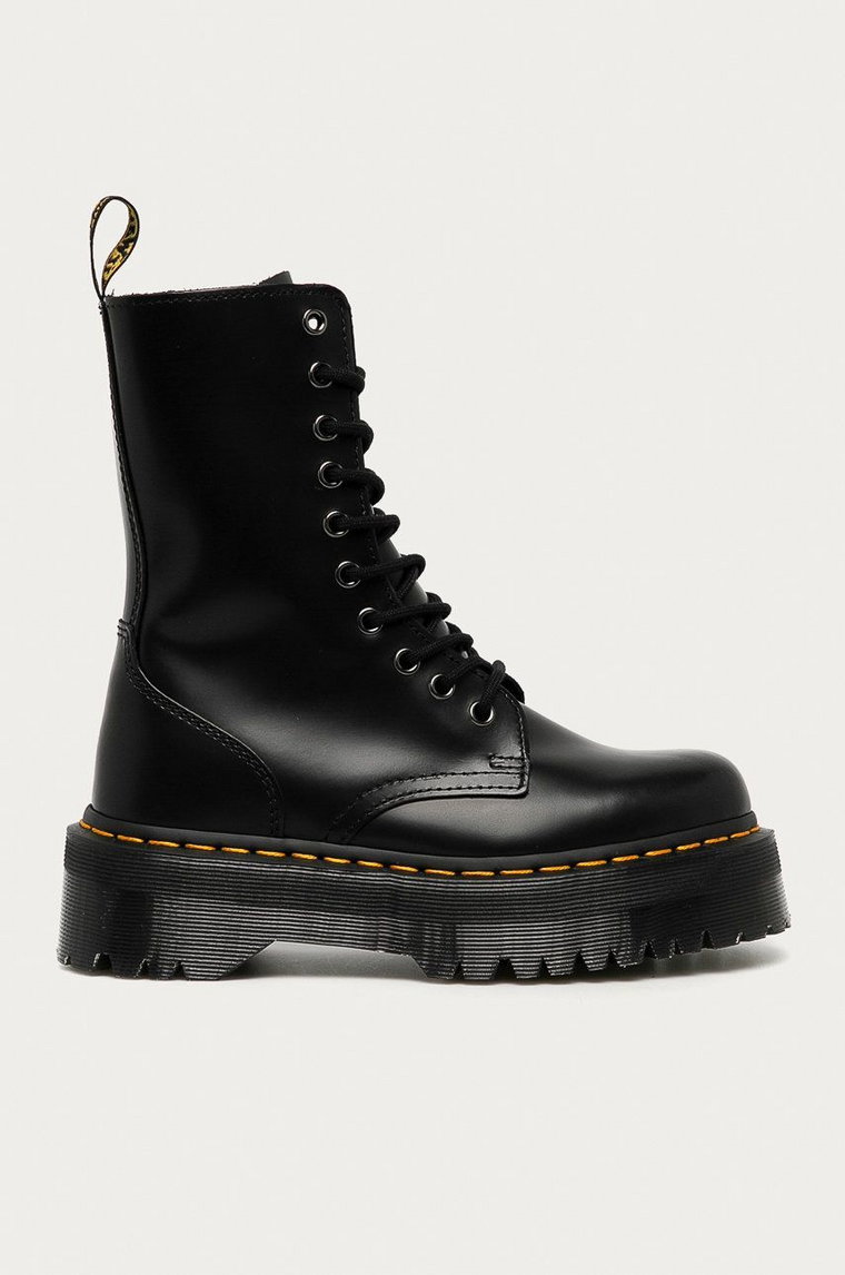 Dr. Martens workery skórzane Jadon Hi kolor czarny na platformie DM25565001