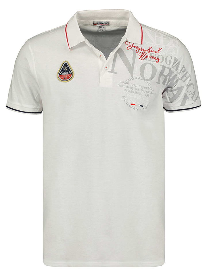 Geographical Norway Koszulka polo w kolorze białym