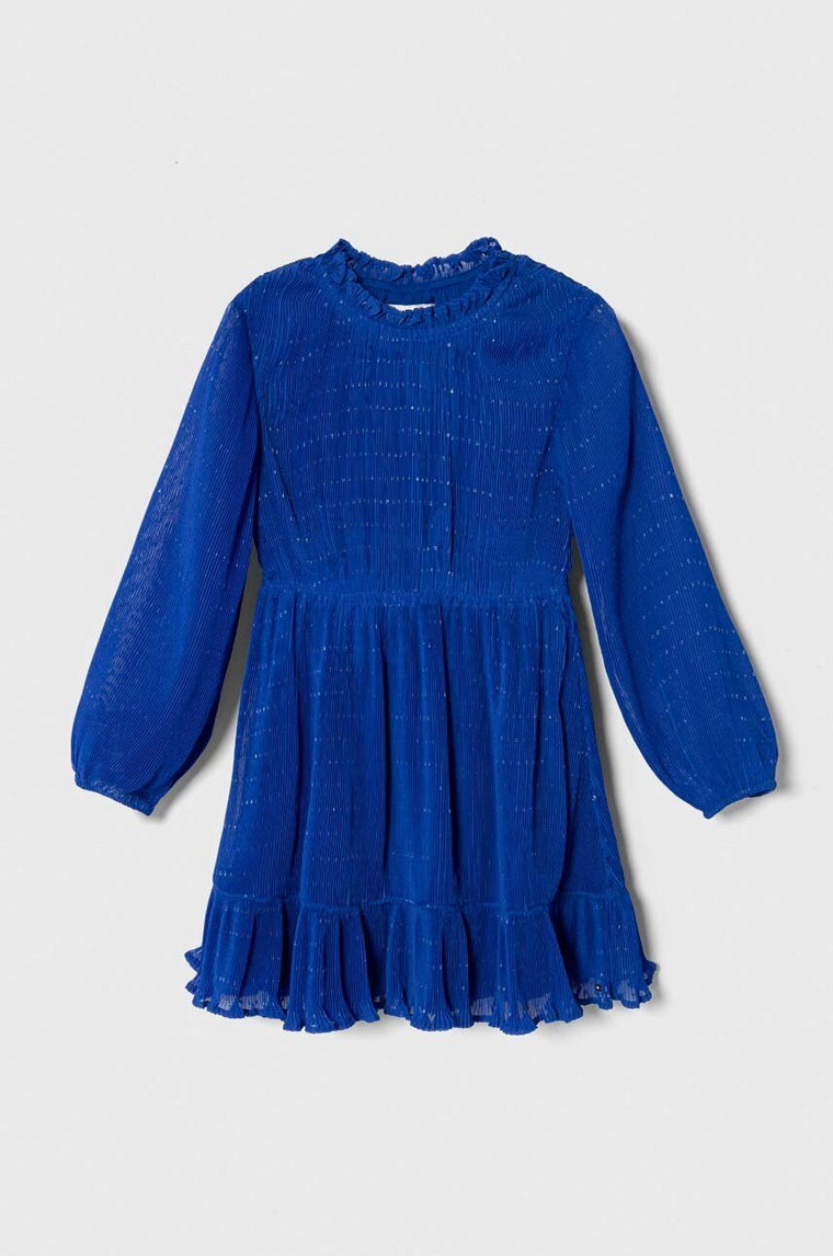 Tommy Hilfiger sukienka dziecięca kolor niebieski mini rozkloszowana