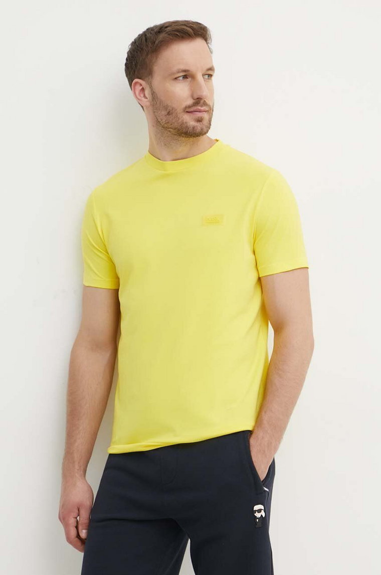 Karl Lagerfeld t-shirt męski kolor żółty gładki 542221.755051