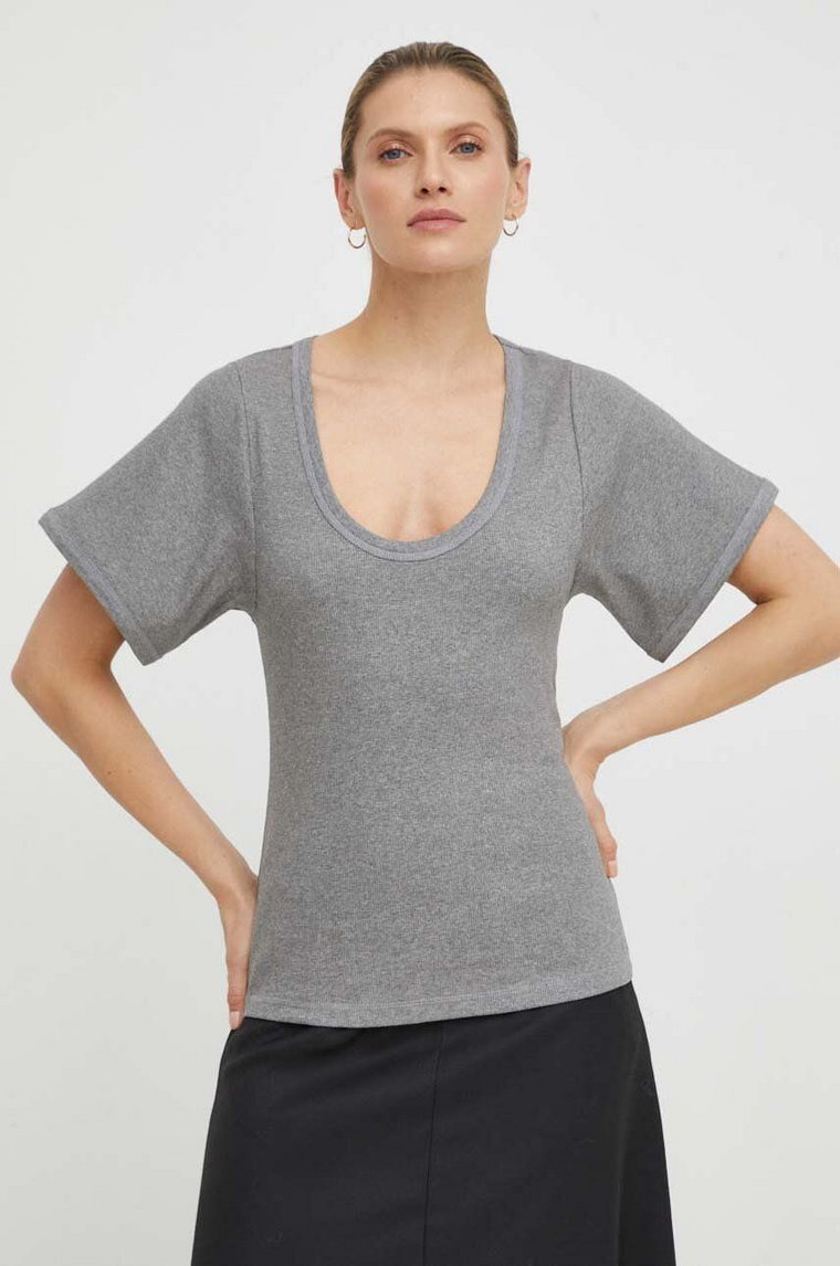 By Malene Birger t-shirt damski kolor szary