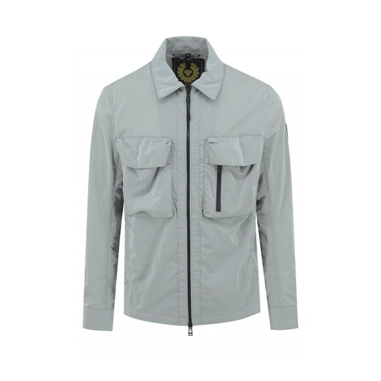 Stylowa Szara Overshirt dla Mężczyzn Belstaff